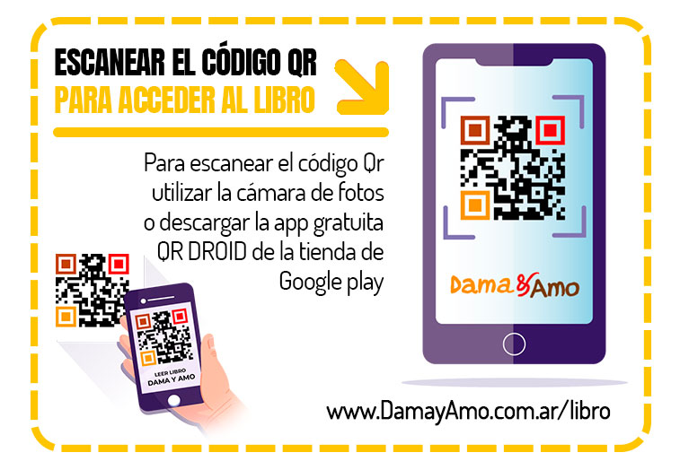 Código QR para leer el libro en formato publicación electrónica desde smartphones. Clic en el enlace para acceder a la publicación de Dama y Amo en versión digital. Libro de poemas, escrito por Julio Resek. Mayo 2023. Posadas, Misiones qr-libro-dama-y-amo-micrositio-dama-y-amo-mayo-2023