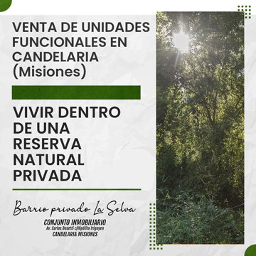 Barrio privado en Candelaria, Misiones, con selva misionera como entorno natural.
