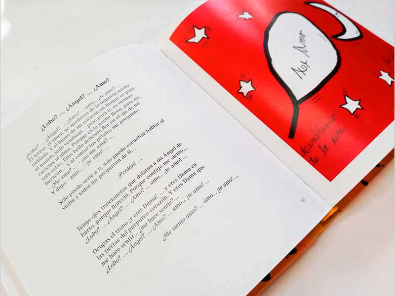 Detalle hoja interior del libro POESIAS de Julio Resek Arte y cultura