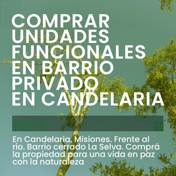 Lotes en barrio cerrado La Selva, Candelaria Misiones